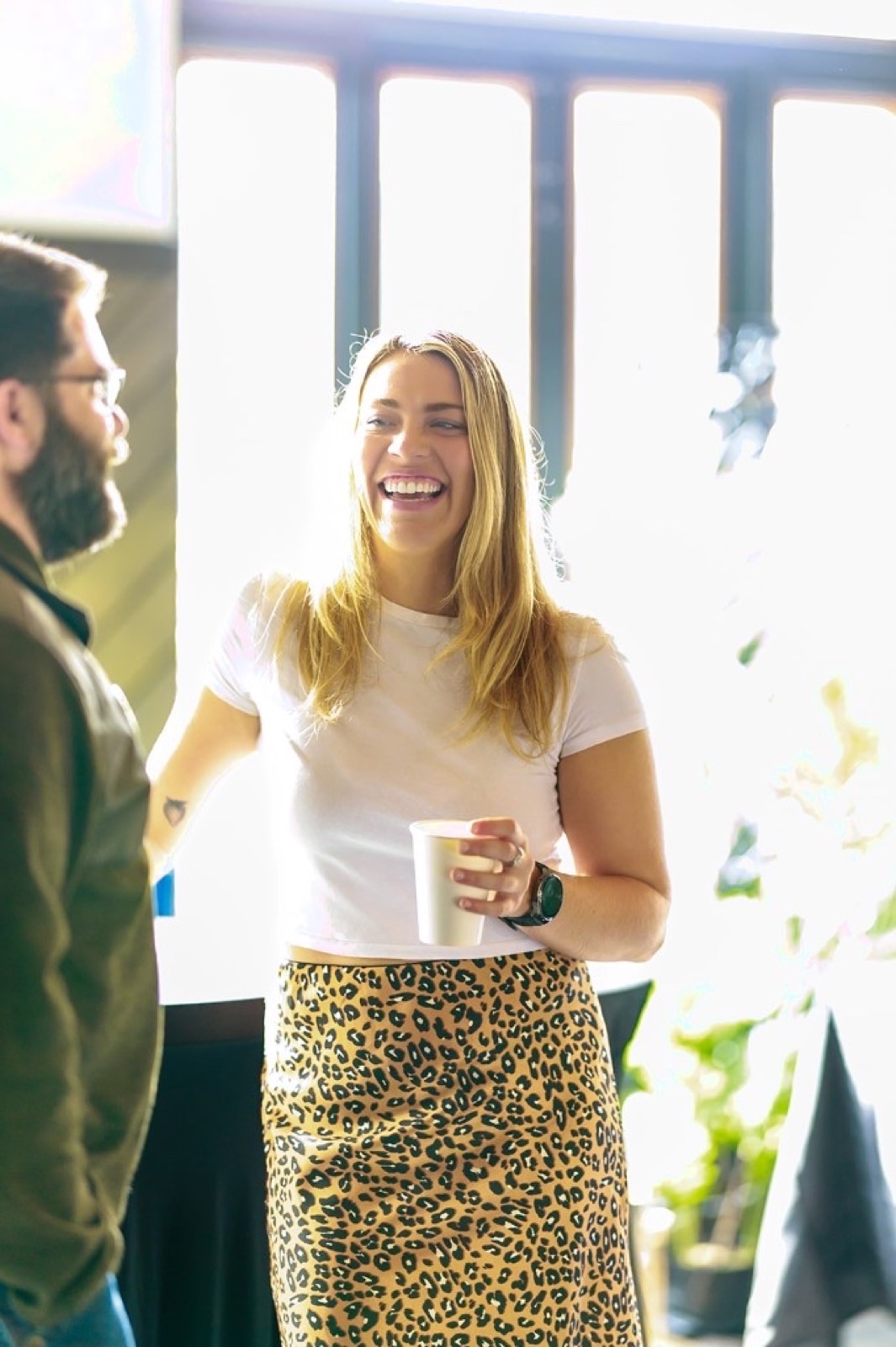 Members enjoying a positive conversation at Dealmakers